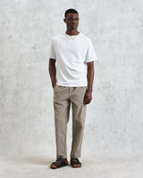 Tyne - Natural Chalk Stripe Trousers