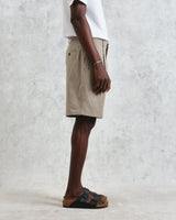 Linton - Natural Chalk Stripe Shorts