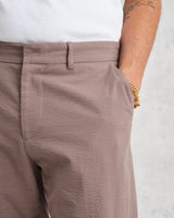 Alp Trousers Taupe Seersucker
