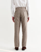 Alp - Natural And Brown Stripe Linen Trousers