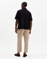 Didcot - Black Corded Lace Short-Sleeve Shirt