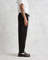 Kurt - Black Longer Leg Organic Cotton Trousers