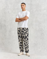 Kurt Trousers Navy/Ecru Spin Jacquard