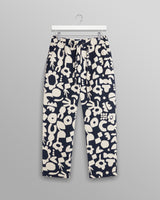 Kurt Trousers Navy/Ecru Spin Jacquard
