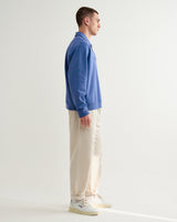 Reeve - French Blue Loopback Organic Cotton Collared Sweatshirt
