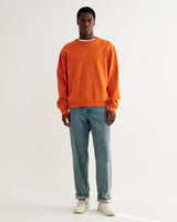 Sidney - Washed Orange Loopback Cotton Sweatshirt