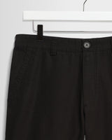 Trinity - Black Cotton Tencel Shorts