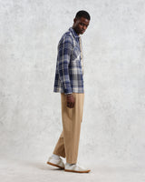 Whiting - Navy Spear Check Overshirt