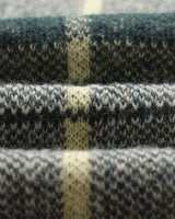 wax london men's Alban - Natural And Green Plaid Check Cardigan