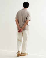 wax london men's Atwood - Clay Textured Organic Cotton Polo Shirt