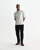 wax london men's Aubyn - Black Soft Corduroy Pleated Trousers