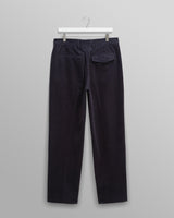 wax london men's Aubyn - Navy Soft Corduroy Pleated Trousers