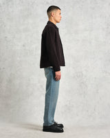 wax london Coleman - Black Double Weave Cotton Jacket