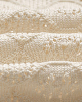 wax london Crosby - Ecru Pointelle Cotton Cardigan