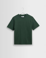 wax london men's Dean - Dark Green Textured Organic Cotton T-Shirt