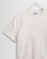 wax london men's Dean - Ecru Textured Organic Cotton T-Shirt