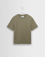 wax london men's Dean - Green Textured Organic Cotton T-Shirt