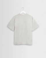 wax london men's Dean - Grey Marl Textured Organic Cotton T-Shirt