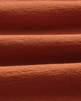 wax london men's Dean - Rust Textured Organic Cotton T-Shirt