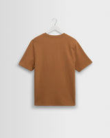 wax london men's Dean - Tan Textured Organic Cotton T-Shirt