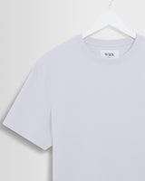 wax london men's Dean - White Textured Organic Cotton T-Shirt