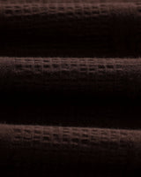 wax london men's Didcot - Brown Double-Weave Seersucker Short-Sleeve Shirt