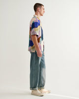wax london men's Didcot - Multicolour Painted Shapes Short-Sleeve Shirt