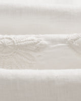 wax london men's Didcot - White Flower Embroidered Short-Sleeve Shirt