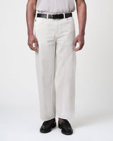wax london men's Felix - Off White Loose Fit Denim Jeans