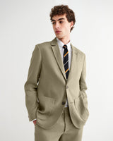 wax london men's Fintry - Khaki Linen Single-Breasted Blazer