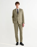 wax london men's Fintry - Khaki Linen Single-Breasted Blazer