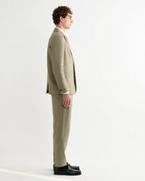 wax london men's Fintry - Khaki Linen Single-Breasted Blazer