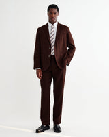 wax london men's Fintry - Merlot Linen Single-Breasted Blazer