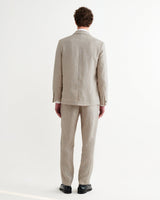 wax london men's Fintry - Natural Linen Single-Breasted Blazer