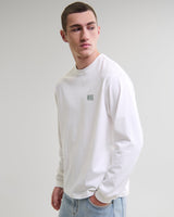wax london men's Hayden - White And Green Botanical Graphic Cotton T-Shirt