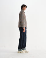 wax london men's Heath - Natural Houndstooth Check Jacket
