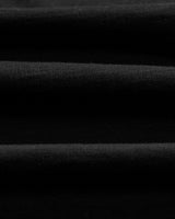 wax london men's Hill - Black Slub Organic Cotton Henley T-Shirt