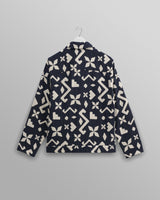 wax london Iggy - Navy Geometrical Block Jacket