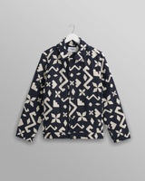 wax london Iggy - Navy Geometrical Block Jacket