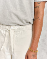 wax london Kurt - Off White Heavyweight Organic Cotton Trousers