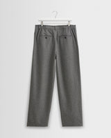 wax london men's Malham - Charcoal Grey Pinstripe Wool Trousers
