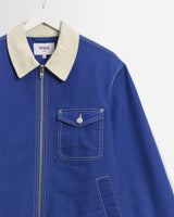 wax london men's Mason - Blue Canvas Work Jacket