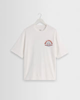 wax london men's Milton - Off White Organic Cotton Laundry Graphic T-Shirt