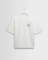 wax london men's Milton - Off White Stacked Text Graphic Organic Cotton T-Shirt