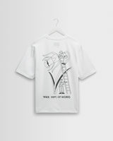 wax london men's Milton - White Daffodil Graphic Organic Cotton T-Shirt