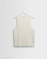 wax london men's Montague - Ecru Ribbed Organic Cotton Vest