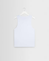 wax london men's Montague - White Ribbed Organic Cotton Vest