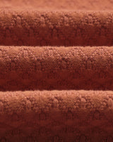wax london men's Naples - Rust Retro Diamond Knitted Polo