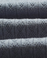 wax london men's Oban - Grey Blue Diamond Stripe Knitted Polo