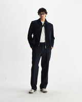wax london men's Osier - Navy Heavy Twill Jacket